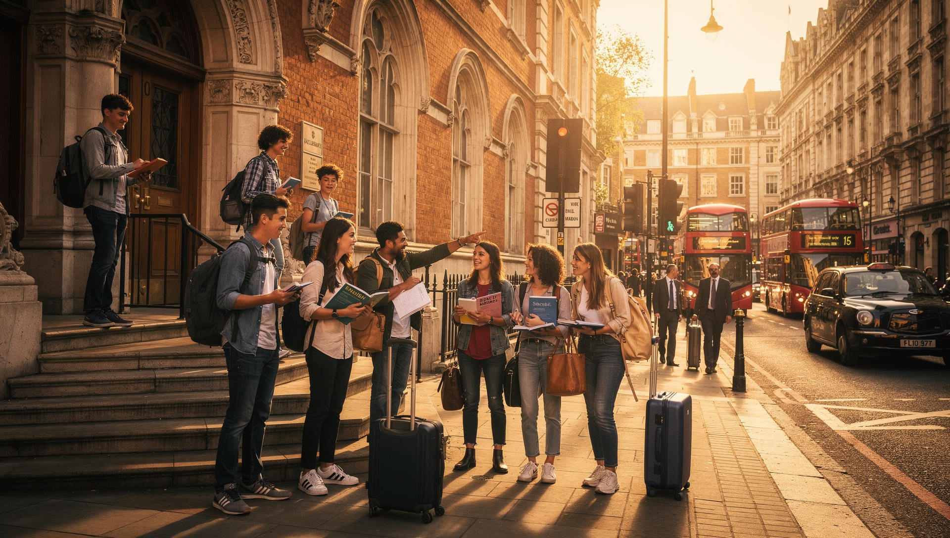 Yurtdışında dil eğitimi alan öğrenciler